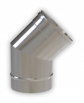 EW PLUS Einwand-Bogen 45° Edelstahl